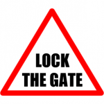 Lock the gate logo for the movement against coal seam gas and unprincipled mining in Australia